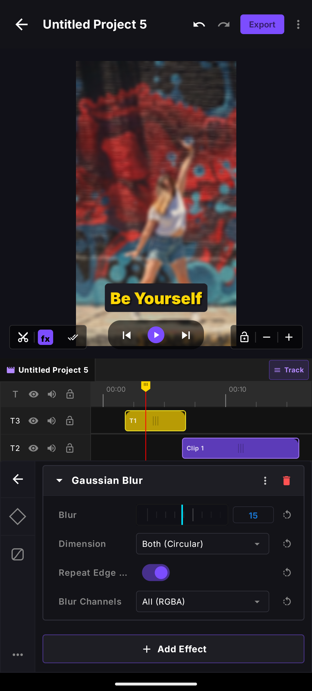 Visual Effects Controls